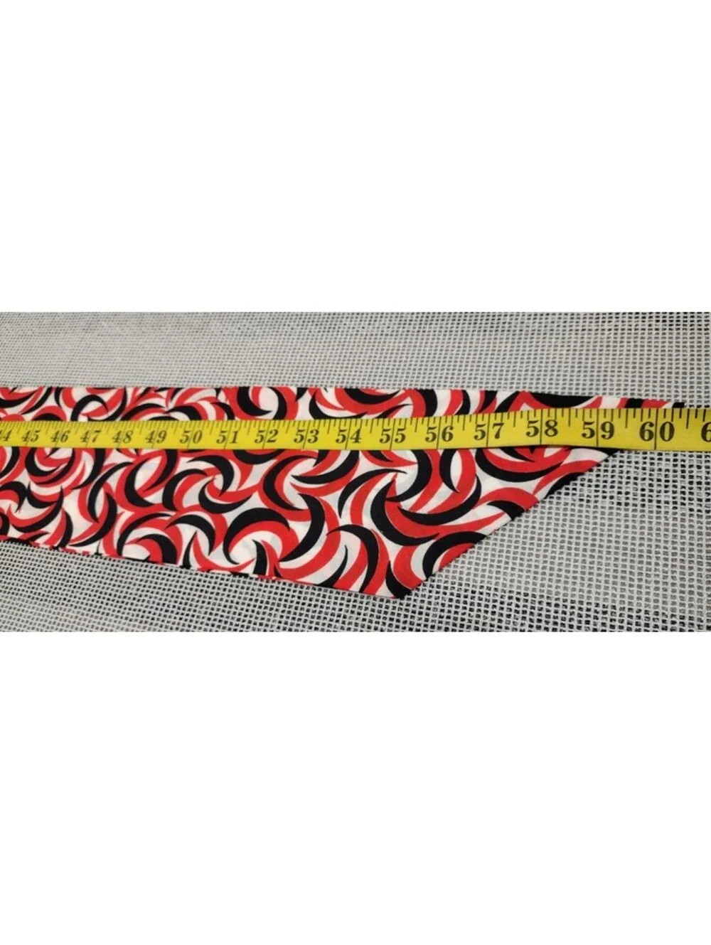 Vintage 1960s Gay Flamboyant Scarf Ray Strauss PSYCHEDELIC Red Black Long Pointy
